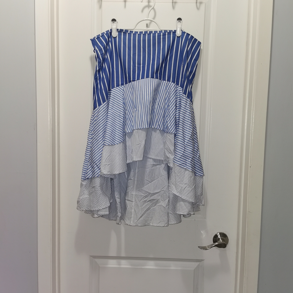 Philosophy‎ Skirt Blue and White Striped